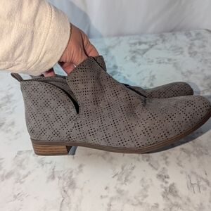 Dr. Scholl's Gray Perforated Ankle Booties